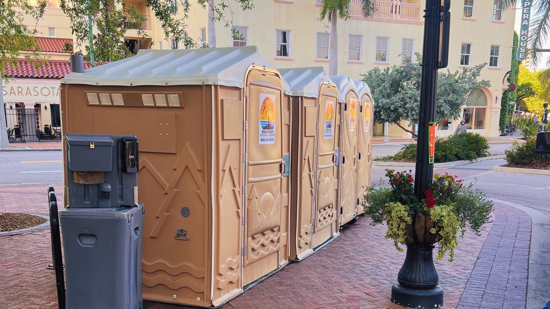 4 portable toilets at an event in sarasota county florida
