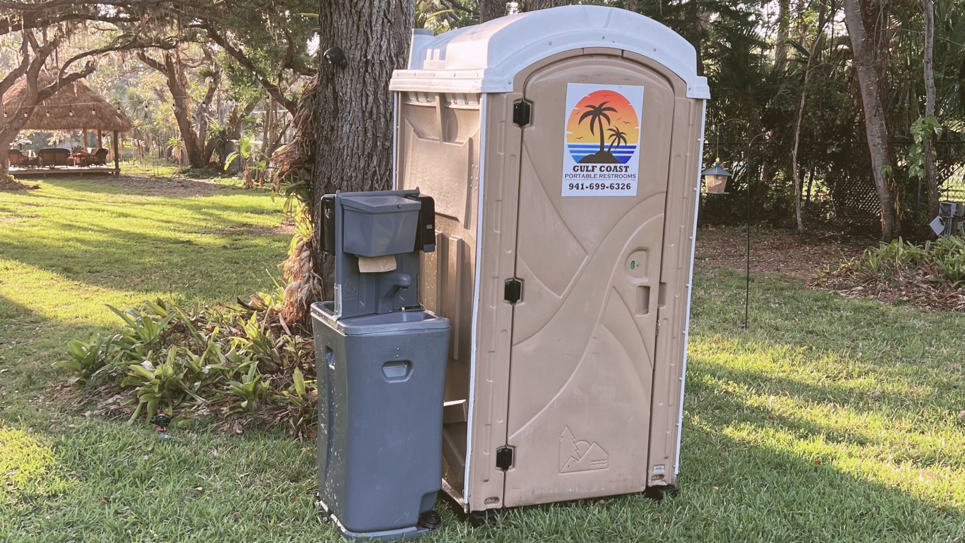 portable toilet on site in Sarasota County FL